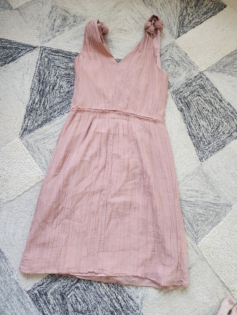 banana Republic pink cotton crinkle dress 6 - Picture 3 of 3